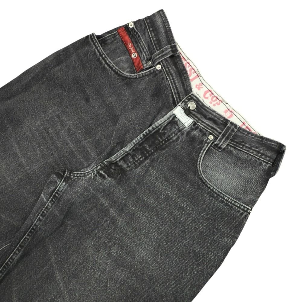 Vintage Jessi & Co. Black Charcoal Jeans | 34 Made in Italy 90s Y2K Button Fly - Picture 1 of 12
